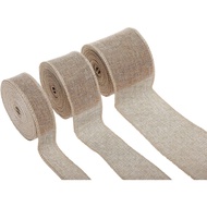 3 Rolls 29.5FT Fabric Wired Ribbon 25MM 50MM 76MM for Arts Crafts Homemade DIY Projects, Event Decor