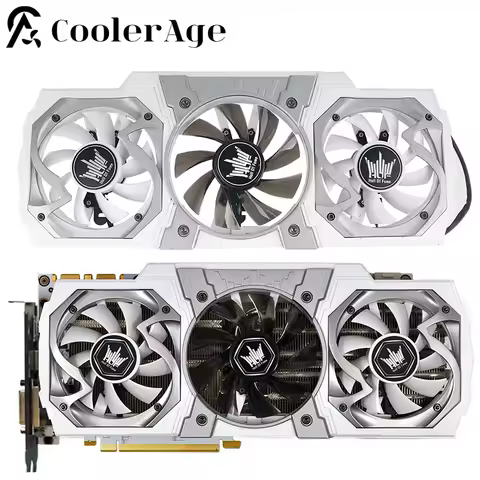 For Galax GTX 970 980Ti HOF Video Card Fan with Shell Original GTX970 GTX980Ti Replacement Graphics 