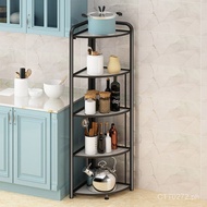 Pot Rack Stand for Stove, Multi-layer High Pressure Corner Cabinet with Wheels for Kitchen Organizat