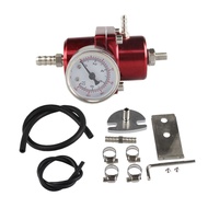M9Universal Car Fuel Pressure Regulator 0-140PSI Adjustable Pressure Reducer with Pressure Gauge