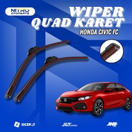 Honda Civic FC Frameless 4-Layer Rubber Quad Blade Car Wiper - 1 Set RightKiri W601