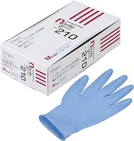 Utsunomiya Production No. 210 Nitrile Disposable Gloves, Blue, Powder Free (100 Sheets), M