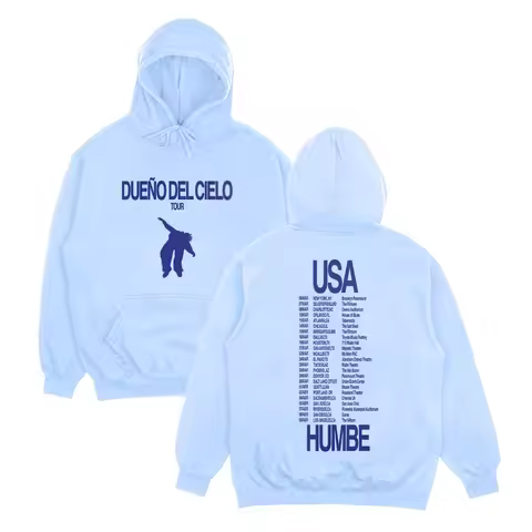 Humbe DUENO DEL CIELO Tour 2026 Hoodies Casual Long Sleeve Singer Sweatshirts Cool Clothes Top Women