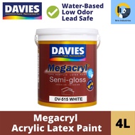 ♞,♘,♙Davies Megacryl Premium Latex Paint 4 Liters (Gallon) Flat/Semi-Gloss/Gloss Latex White Water-