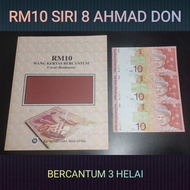 JL Antiques Malaysia Banknote Duit Lama RM10 Siri 8 Bercantum Ahmad Don Bersama Fail Asli