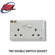 SIRIM 13A DOUBLE SWITCH SOCKET DUA SOCKET TWIN SOCKET PVC SOCKET SOCKET DOUBLE DOUBLE SOCKET PLUG SO