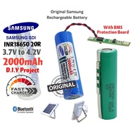 Rechargeable 3.7V 18650 2000mAh 2.0Ah 1S Lithium Li Ion Battery with BMS 3A Audio Bluetooth Speaker 