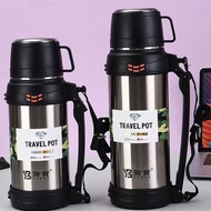 Large-Capacity Thermos Water Bottle Stainless Steel Men's Outdoor Travel Bottle Portable Hot Water T