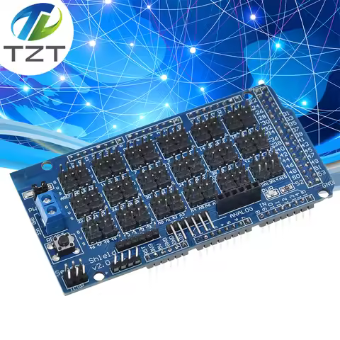 For Arduino MEGA Sensor Shield V1.0 V2.0 Dedicated Expansion Development Board MEGA 2560 Sup IIC Blu