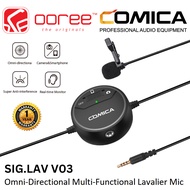 COMICA SIG.LAV V03 WIRED OMNI-DIRECTIONAL LAVALIER MICROPHONE WITH REAL-TIME MONITOR & SUPER ANTI-IN