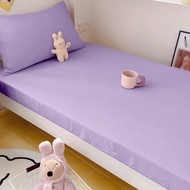 1pc Soft & Comfortable Solid Color Fitted Sheet With 9.84inch/25cm Deep Pocket - Hypoallergenic, Mac