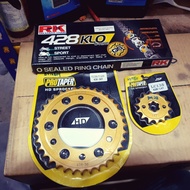 >>READY STOK<<YAMAHA Y16ZR/Y15ZR/FZ150I PROTAPER 428HX132 GOLD SPOCKET SET 6 LUBANG RANTAI RK TAKASA