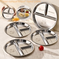 [Fast Shipping]5Pcs Stainless Steel 211 Diet Plate with Cute Cartoon Pattern, Food Grade 304 Portion