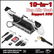 Rog Ally x 10-in-1 Dock Support 30w Turbo Mode 100w PD Charge 4K 60hz Docking Station for Rog Ally