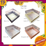 BOX EXCLUSIVE/TRANSPARENT PVC BOX/KOTAK HANTARAN/CAKE BOX/HIDDEN HANTARAN /FW200