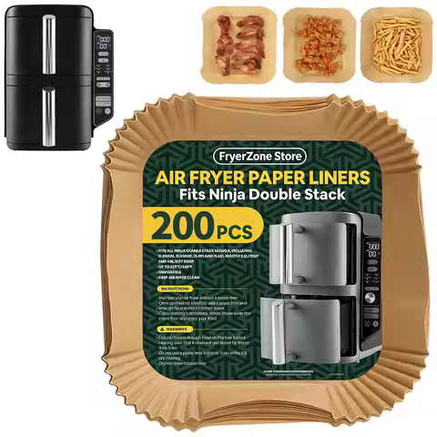 Air Fryer Liners for Ninja DoubleStack SL401 8-10QT Disposable Paper Liners, Compatible with Ninja S