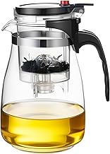 PARACITY 1000ml/33oz Tea Pot, Glass Teapot with Removable Infuser, magic teapot One Button Press to 