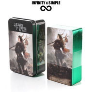 HEAVEN & EARTH Tarot Deck in a Tin Card Game Gilded Green 78-Card Deck with Guidebook Card Game