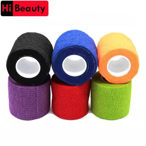 1 Roll 5*450cm Disposable Self-adhesive Flex Elastic Bandage Tattoo Handle Grip Tube Wrap Elbow Stic