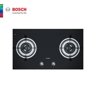 Bosch PBD7232SG Built In Black Tempered Schott Glass Gas Hob 2 gas burners 78.5cm width, powerful 4.5Kw wok burner , electric ignition,suitable for LPG Gas only.2 years local warranty