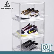 DOT 蛙蛙 SNEAKER BOX 360 全透明 球鞋收納 展示盒 鞋盒 收納盒 磁吸式 透明 冰晶黑 限宅配