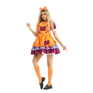 Halloween Costume Pumpkin Skirt Lolita Lolita Maid Costume Cos Stage Performance Costume Plus Size D