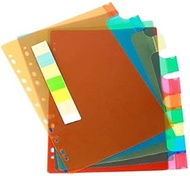 True-Ally A4 Binder Index Divider (10 Insertable tab Sheets) - Separators for Box Files, Lever Arch