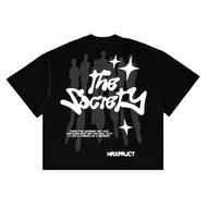 HRX | Boxy Fit Heavyweight 16s T-Shirt ‘THE SOCIETY Boxy Oversize/