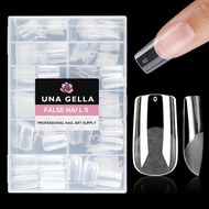 12 Sizes UNAGELLA Medium Square Semi-Matte Gel Nail Patch, 312 Pieces Medium Square Gel Nails, Total