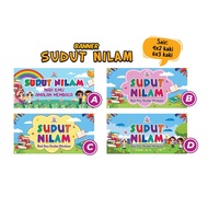 NILAM | BANNER SUDUT NILAM |4kaki X 2kaki |HIASAN KELAS | BANNER SEKOLAH |