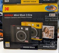 ＜荃灣門市現貨＞ 全新行貨 KODAK Mini Shot 3 ERA MS300 復古即影即有相機 + 相片打印機 (黑色/黃色) 3.7 mm, f2.8 lens, 13MP 像素鏡頭 1.77