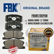 FBK Brake Pad Front/ Depan - Kancil Mira L7 Turbo, Kenari Move L9 Turbo L902 L910 660