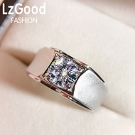 Men's Eight Hearts 2 Carat and Eight Arrows Moise Diamond Business Ring