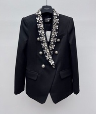 正品⭐️Balmain 重工水晶鑲邊西裝外套
