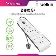 BELKIN BSV804SA2M 8 UK PLUGS + + 2 USB PORT EXTENSION SOCKET PLUG SURGE PROTECTOR WITH SIRIM CERTIFI