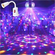Angelila 2 Heads LED Disco Ball Light Strobe Lights for Parties - 6W E27 RGB Multicolor Led Party Disco Lights Strobe Light DJ Stage Light Bulb Decor for Holiday, Birthday, Disco, Club, Party, Christmas