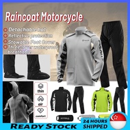 🇸🇬 [READY STOCK] Three Layer Premium Raincoat Motorcycle Single Raincoat Shoe Cover Bicycle Raincoat