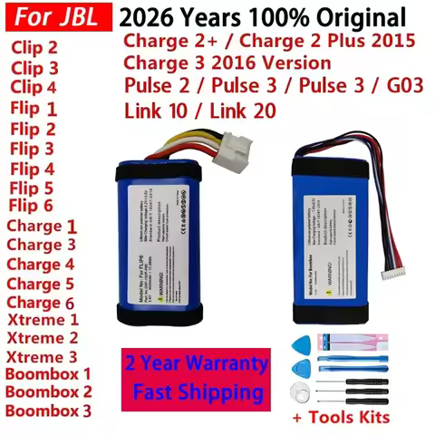 Original Speaker Battery For JBL Link 10 20 For JBL Charge Boombox Flip Pulse Xtreme 1 2 3 4 5 6 Bat