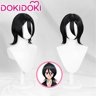 IN STOCK Kuchiki Rukia Anime Bleach Cosplay Dokidoki Cosplay Wig Women Halloween Cosplay Black Hair
