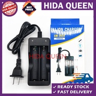 Fast Charger 18650 Lithium Battery 2 slot I Rechargeable Battery 3.7V Charger 18650 Button / Flat To