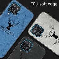 Case Samsung A12 Cloth Leather Deer Case Premium Softcase Casing