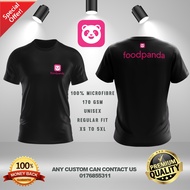 T-Shirt Microfibre | Baju Foodpanda 2 | Foodpanda T-shirt Short Sleeve | 100% Microfibre