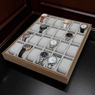 LuWei Watch Box Organizer Premium 24 Slot Wooden Watch Box | Elegant Black Walnut Men's and Women's 