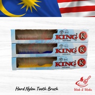 King Brand Hard Nylon Tooth Brush / Berus Gigi Nilon Keras Jenama King