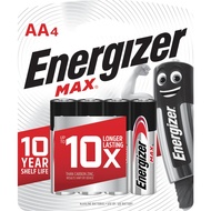 Energizer MAX AA (4 pcs) Battery E91BP4 Energizer AA Alkaline Battery Original Sealed Blister Pack