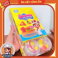 Lot of 8 jars of 4-layer steamed marshmallows mixed with super quality pizza burgers, 4-layer marshm