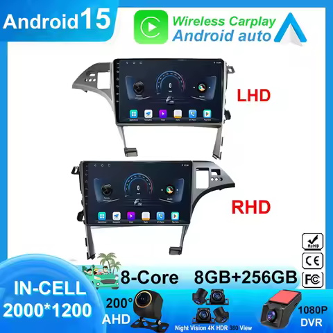 Radio Android 14 For Toyota Prius 3 XW30 2009 - 2015 Car GPS Carplay Android Auto Stereo Video WIFI