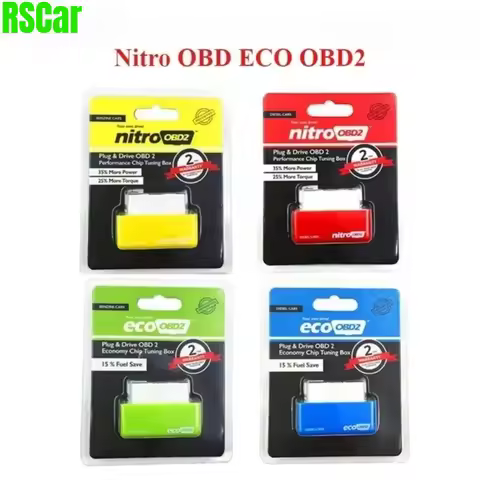 Nitro OBD ECO OBD2 Chip Tuning Box Plug Saves 15% FueL Double/Single-Plate Fuels Saver for Benzine/D