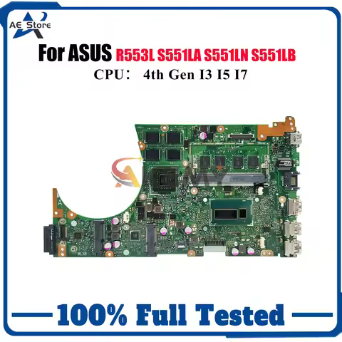S551LN Laptop Motherboard For ASUS VivoBook S551L R553L S551LA S551LN S551LB Notebook Mainboard With