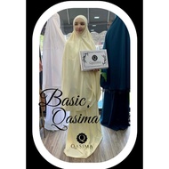 Telekung Basic Qasima Cream, patuh syariah, dengan box kotak hadiah